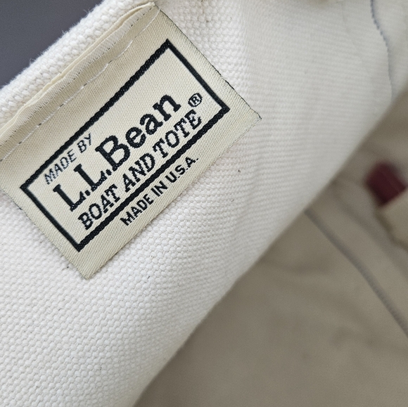 L.L.Bean Boat and Tote Pink Canvas Bag Made in USA Heavy Duty Tote 12" x 12"×4 - Picture 8 of 8